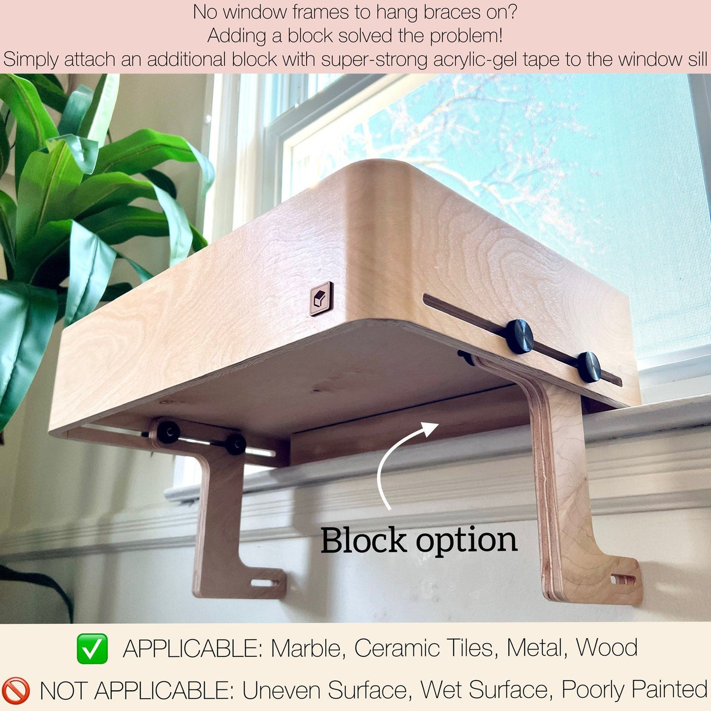 20"x14" Wider Space & Happier Cats!_Cat Window Perch_Sturdy-Safe support legs_Installed-removed 1 minute_No tools No nails_Cat Lover Gift
