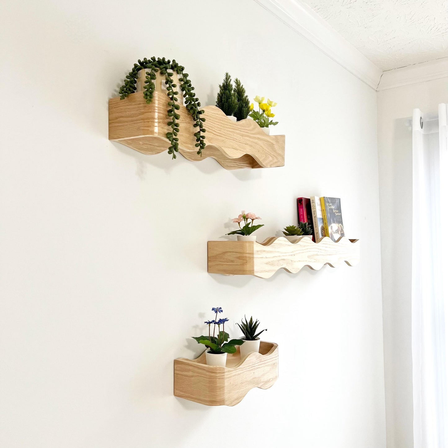 Colorful Wall Shelves, Colorful Shelf, Unique Handcrafted Wall Art Shelves, Cozy and Cute Handcrafted Shelves, Floating Shelves