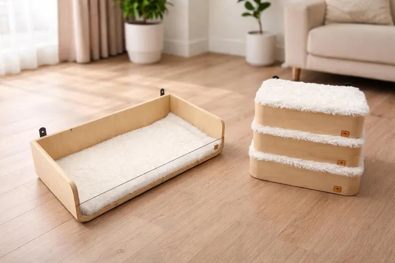 Modern Wall Mounted Cat Shelf, Cat Climbing Shelf