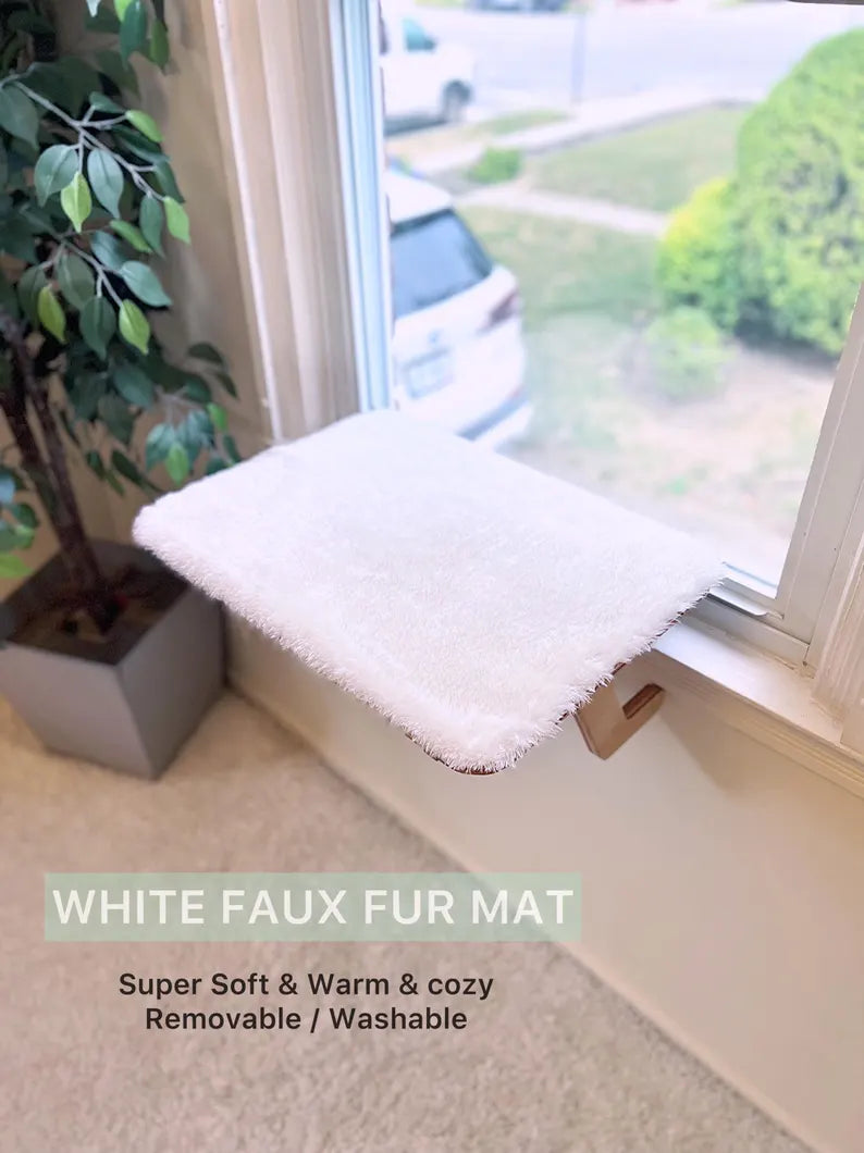 Wider Space, Oak Cat Window Perch, Easy Install, 21X15