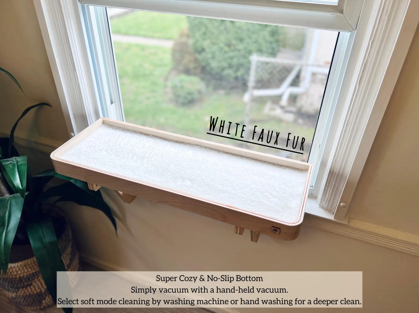 Cat Window Perch, Sturdy Support Legs, Holds Two Cats, Easy Install