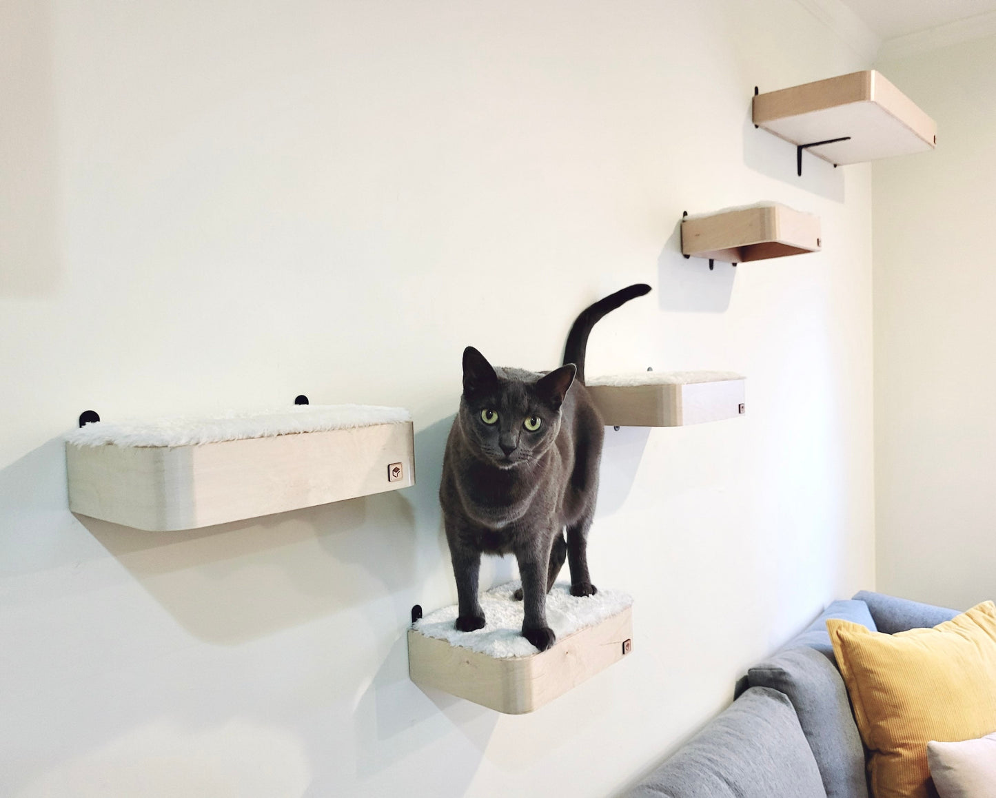 Cat Wall Steps, Cat Stairs, Cat Shelf, Wood Cat Climbing Shelf, Cat Wall Furniture