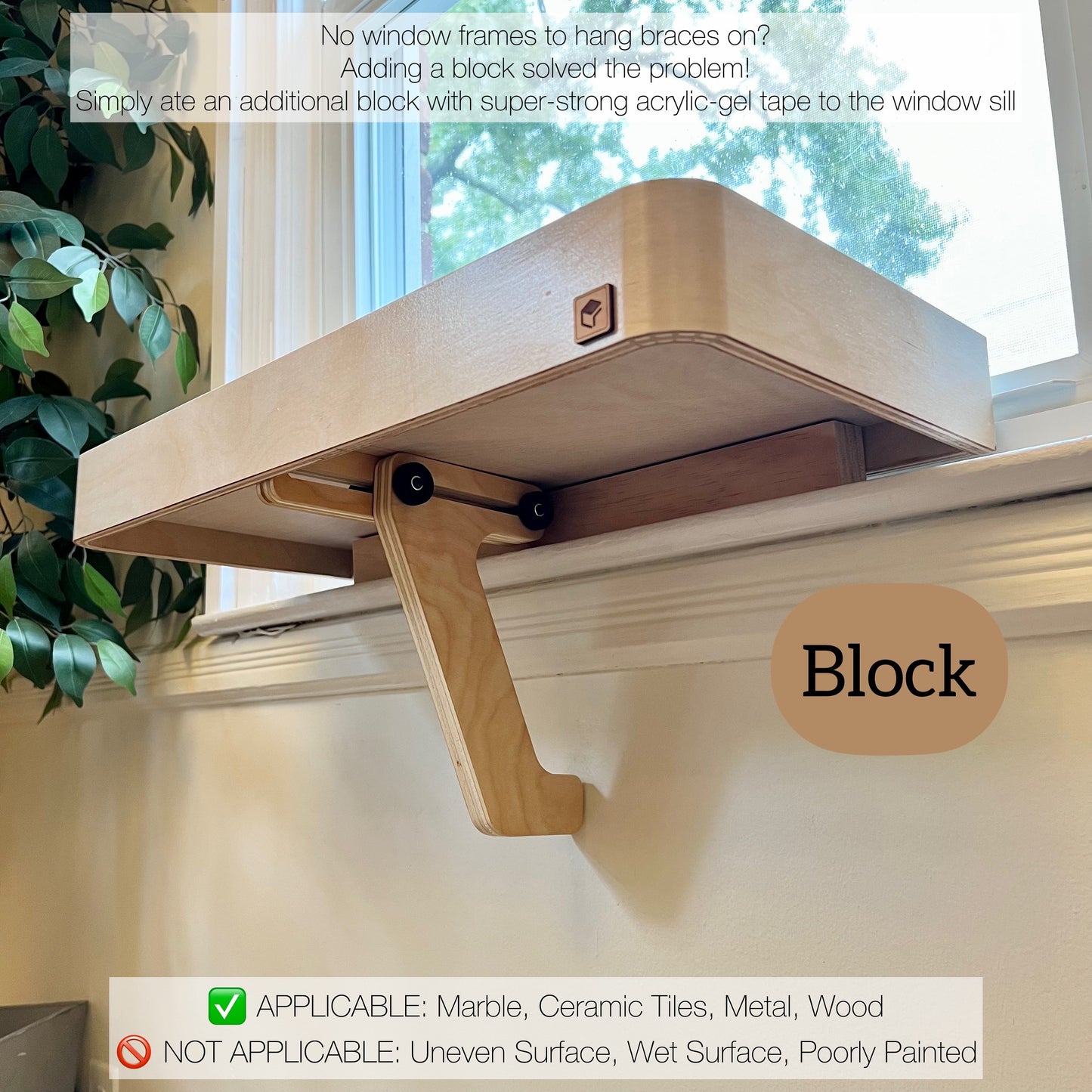 23"x10" Cat Window Perch_Sturdy-Safe support leg_Installed-removed 1 minute_No tools No nails_Cat Window Shelf_Window Cat Bed_Cat Lover Gift